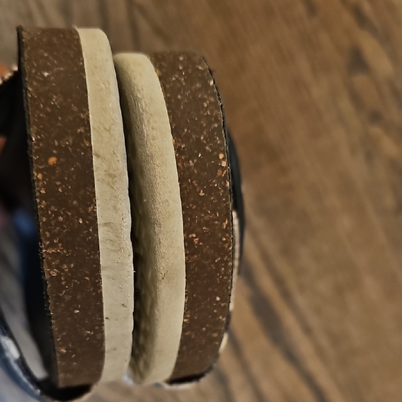 Tory Burch Leigh Slide Sandals Black and Brown Snake Print - Picture 8 of 13